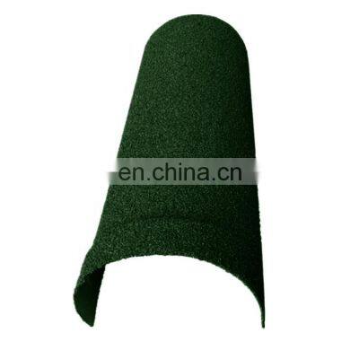 Relitop Sand Coated Heat Insulation Roofing Shingle Accessories Barrel Ridge Waterproof Half Round Roof Tile Cut Trims photo-3