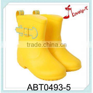 2015 girls side buckle ankle waterproof rain boots