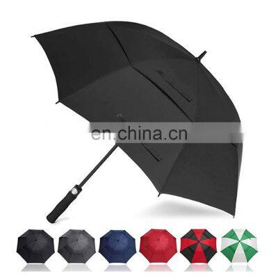 Automatic Open Extra Large, Double Canopy Vented Windproof Golf Umbrella With Logo Printing/