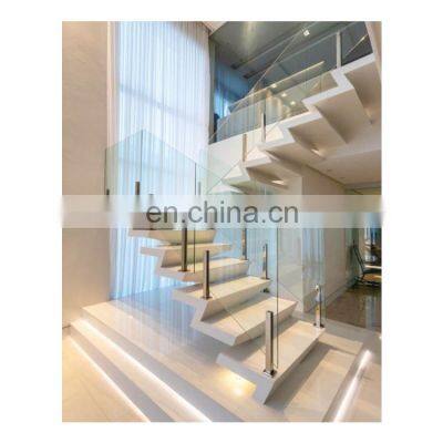 Canadian Frameless Spigot Tempered Glass Railing  Stair/Balcony Balustrades & Handrails Design