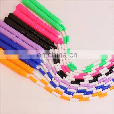 Portable Plastic Handle Customize Logo Kids Wholesale Skipping Speed Beaded Jumping Rope PVC photo-5