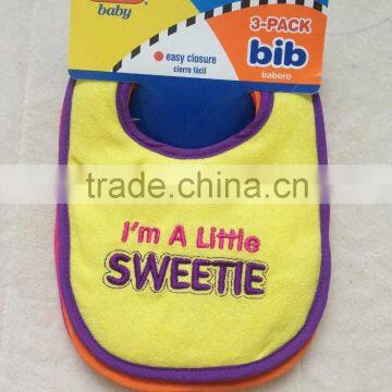 Emb. logo baby bib manufacturer