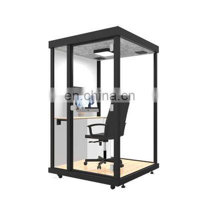 30dB sound proof denoise room with 10mm transparent tempered glass audiometric booth piano for school