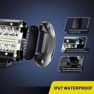 NEW WAY Hot Sale Triple Row Flood Spot Combo Beam 120W 6.5 Inch Led Light Bar for Truck Hybrid Spotlight photo-2