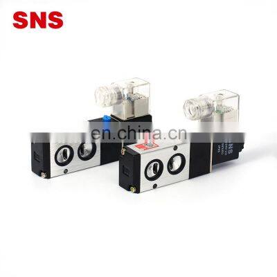 SNS 4M420-15 series single and double head electric coil DC pneumatic aluminum alloy solenoid valve