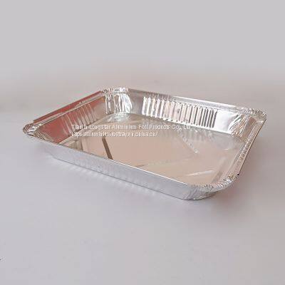 Medium Rectangular Aluminum Foil Tableware Catering Kitchen Hotel Barbecue Baking Oven Tray Food Grade Environmental Protection Recyclable photo-2