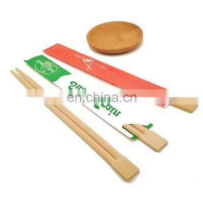Disposable Carbonized Twins Bamboo 23CM Chopsticks With Customized Open Paper Sleeve
