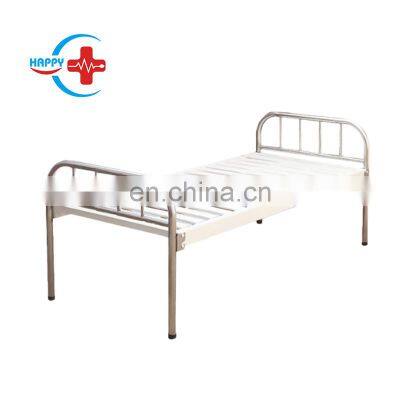 HC-M010 Factory Price single metal bed/Plastic-spray steel bed / Medical Flat Bed