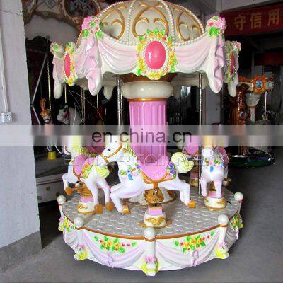 Outdoor 6 Seats Amusement Park Mini Fairground Horses Rides Small Carousel Horses Rides for Sale photo-5