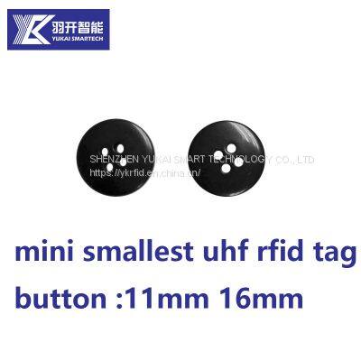 Smart Tag UHF RFID 900MHz Epc YUKAI GEN2 Mini Small Round UHF RFID Laundry Tag Button Wearable Label Sewing In Clothing photo-4