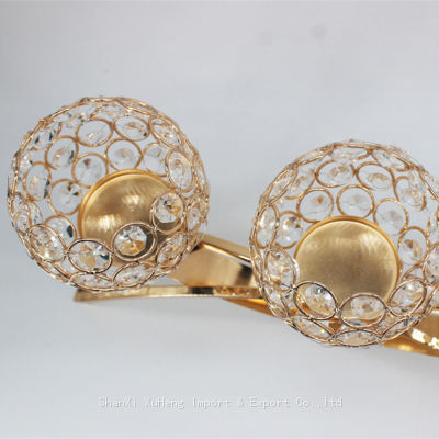 3 Arms Candelabras Crystal Arch Bridge Candle Holders Bowl Tealight Candlesticks Romantic Ornament for Home Wedding Decor photo-3