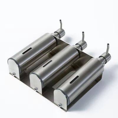 5-star Hotel High Quality 304 Stainless Steel Shampoo Shower Dispenser Hotel Shampoo Set Wall Mounted Luxury Soap Dispenser photo-5