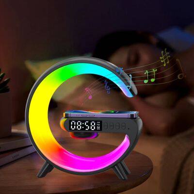 Newest Multi-function G6 Wireless Clock Charging Speaker External Home Outdoor Portable Speakers With Battery