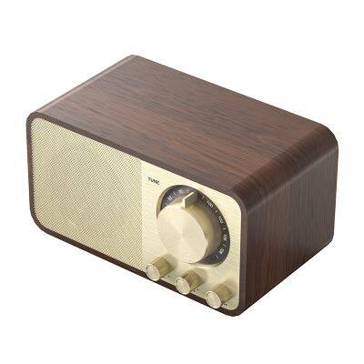 JY-66 Wooden Bluetooth wireless speaker retro classic Soundbox Stereo Surround Super Bass Subwoofer Aux FM Radio for computer PC