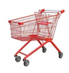 High Quality Supermarket Trolley 4 Wheel Grocery Storetrolley Metal Shopping Trolley