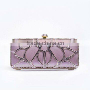 Fly lines Women's Cut-out Hardcase Shiny Clutch crystal frame clutch