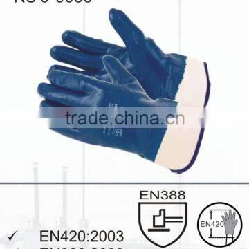 RS SAFETY Softtextile Working and Oil Resistant Gloves in Coated Blue Nitrile Gloves