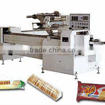 Tray-free biscuits flow packing machine