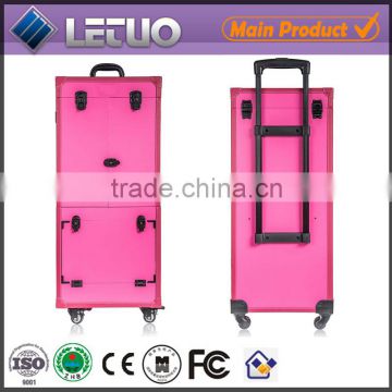 rolling makeup train case makeup artist travel trolley cosmetics case hair salon beauty trolley stylist train case