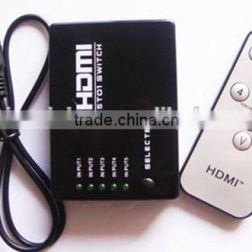 5x1 High quality 5 input 1 output support 3D HDMI switcher