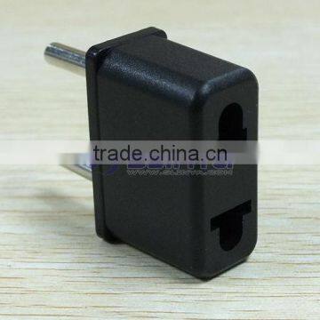 Black Copper US to EU AC Power Plug Travel Converter Adapter photo-2