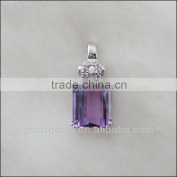925 Sterling Silver Natural Amethyst Set Semi Precious Stone Jewelry Hong Kong Wholesale photo-2