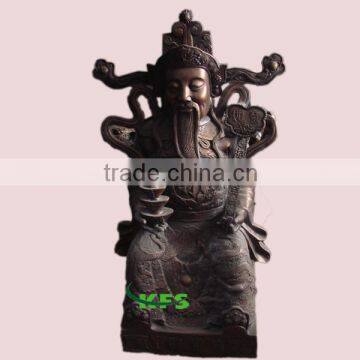 Bronze god of wealth statue