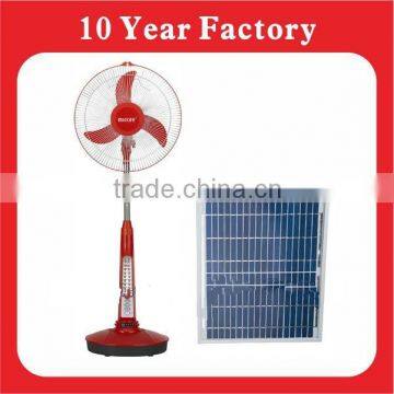12V DC Solar Rechargeable Emergency Standing Fan with Great Price