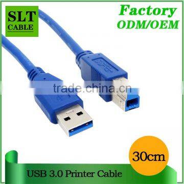 SLT 30cm 1Ft Short Superspeed USB 3.0 Printer Scanner Cable