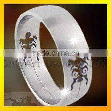 Laser technology stainless steel rings custom design steel rings