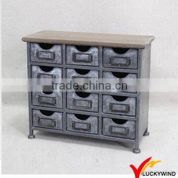 Galvanized Tin Metal Small Drawing Cabinet