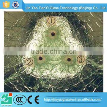 High Quality Clear Laminated promotional bank door bullet proof glass