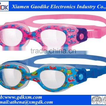 Lovely silicone swimming goggles for kids