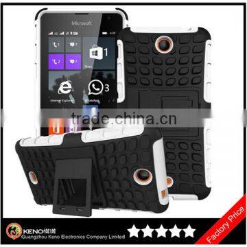 Keno Silicon + PC Hybrid Cell Phone Case for Nokia Lumia 430 with Kickstand