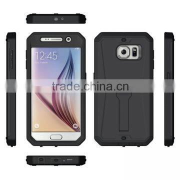 Premium Armored Tank Style Case Combo PC+TPU Kickstand Mobile Back Cover Case For Samsung Galaxy S6 With Screen Protector photo-2