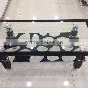 Glass Top Stainless Steel Base Coffee Table HY-1005 photo-3