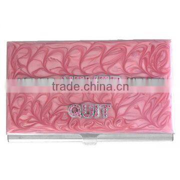 Pink rhinestone Business Card Holder Card Box Card Case