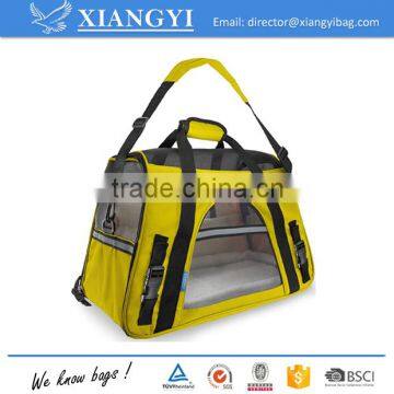 Airline Approved Durable Polyester Material Pet Carriers Soft Bottom Borad Pet Carrier Pet Bag for Dog Cat photo-2