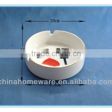 white ceramic ashtray