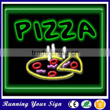 High brightness colored pizza shop neon sign