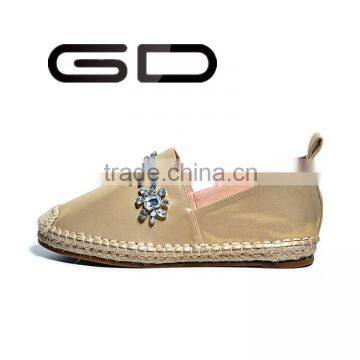 laides leather gold shine girls high quality esperdrilles