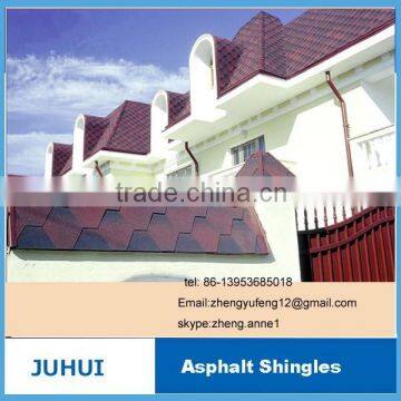 red asphalt shingles