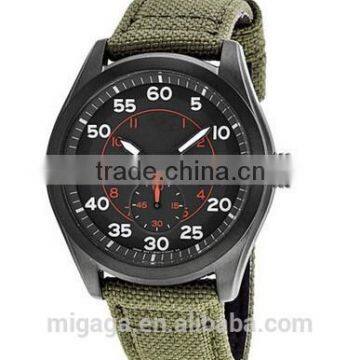 Green Nylon Strap Mens Watch