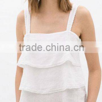 The new style laminated loose flax lace ladies clothing