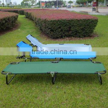 Outdoor portable metal foldable beach bed