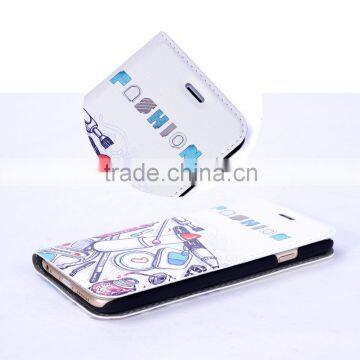 RFID Silk Painting Lipstick Pattern PU Leather Magnet With Stand Flip Wallet Case for Iphone 6/6s/6plus photo-3