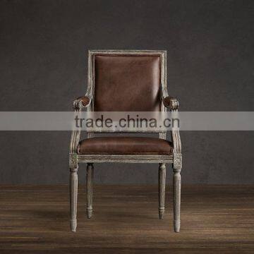 European style solid wood armchair XJ010-a