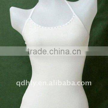 halter neck white tank top, fashion camisole