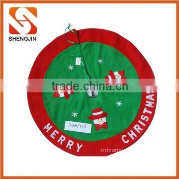 SJ-6488 Factory sale cheap xmas tree skirt double layer felt christmas tree skirt