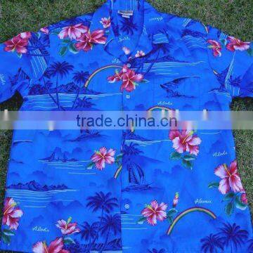 100% viscose tropical design Hawaiian shirts